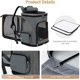thumbnail image 4 of Mochila para perros y gatos, bolsa de transporte plegable y expandible para perros pequeños con correa de seguridad interior y 2 alfombrillas para mascotas, gris esquí esquí Gafas de esquí, 4 of 5