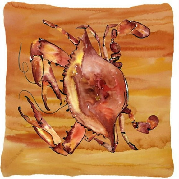 Carolines Treasures 8139PW1414 14 x 14 in. Crab Decorative Fabric Pillow