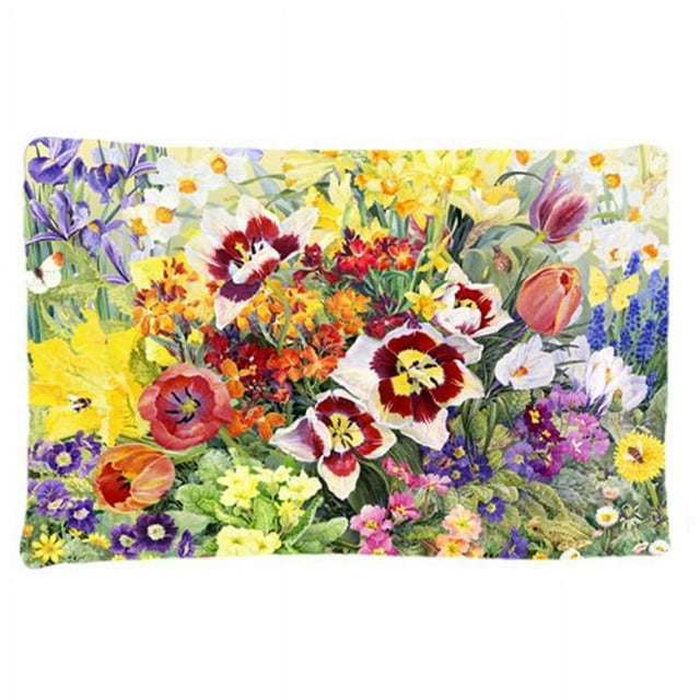 Carolines Treasures SASE0954PILLOWCASE Spring Floral by Anne Searle Fabric Standard Pillowcase