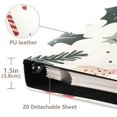 thumbnail image 3 of FORMRS 3 Ring Photo Album 4"x6" Self Adhesive Large Capacity PU Leather Cover, White Christmas Holly, 3 of 7