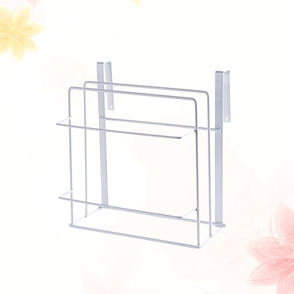 Worgeous White Iron Chopping Board Holder and Kitchen Storage Rack for Convenient Organization and Space Saving, Size: Double Layer