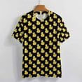 thumbnail image 3 of Duck Pattern Black Women's Short Sleeve Tops Casual Blouses T Shirt, 3 of 6