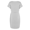 thumbnail image 2 of Aboser Womens Striped Dresses with Belt Trendy Short Sleeve T Shirt Dress Casual Crewneck Short Dresses Comfy Soft Beach Vacation Dress, 2 of 4