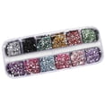 thumbnail image 2 of Flmtop 1200x Bling 2mm Mixed Color Nail Art Tips Acrylic Manicure Nail Stickers + Case, 2 of 5