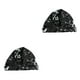 thumbnail image 4 of Advancent Gorros de ducha Estampado de flores Impermeable Reutilizable Elástico Universal Largo Sombrero corto Mujeres Niñas Cocina Estampado Negro 2piezas, 4 of 6
