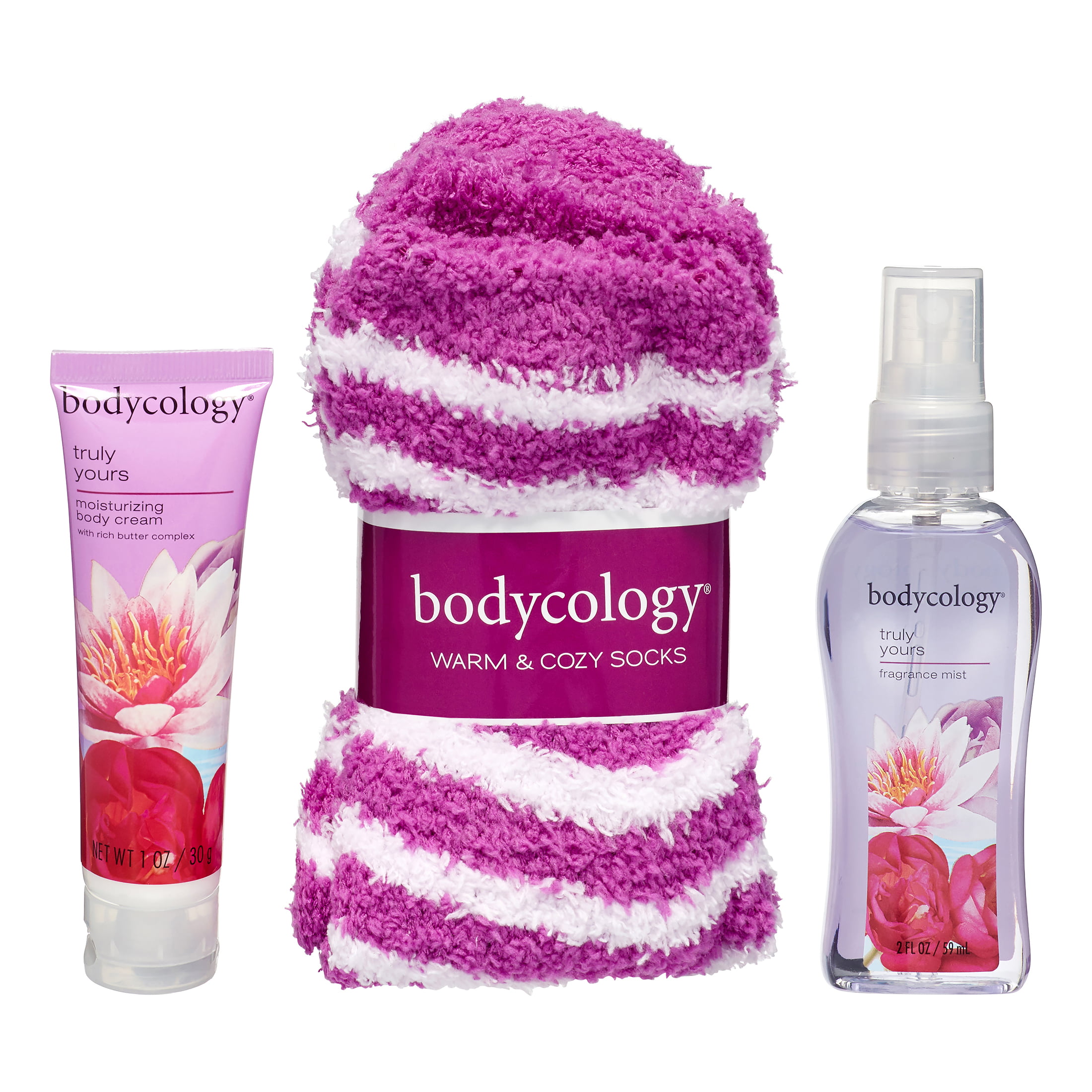 Bodycology Truly Yours Gift Set with Warm Socks, 3 Pieces - Walmart.com