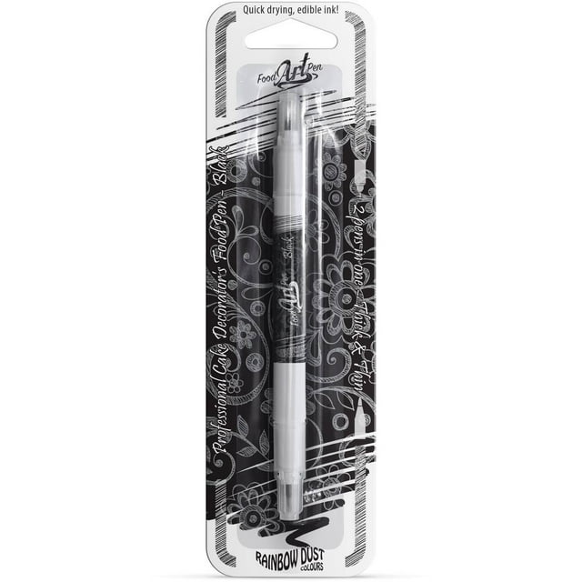 Rotulador alimentario Rainbow Dust para decoración de tartas, tinta negra, acrílicos comestibles