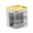 thumbnail image 4 of Organizador de escritorio con cajón para el hogar, tocador, sala de estar, organizador de pinceles de maquillaje Amarillo, 4 of 9