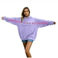thumbnail image 2 of Drie Love Sweatshirt Womens Hoodies Oversized Sweatshirts Pullover Fleece Sweaters Long Sleeve Winter Fall Outfits Fashion Y2k Clothes Light Purple,M, 2 of 4