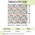thumbnail image 2 of Butterfly Colorful Insect Pattern Square Fitted Tablecloth with Elastic Edge,Square Table Cover,Washable Elastic Table Cover for Home Kitchen Party Decor 34"x34", 2 of 6