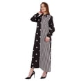 thumbnail image 3 of Bimba Robe Chemise Maxi à Manches Longues Imprimée pour Femmes, Coupe Ample Décontractée, Boutonnée, 3 of 7