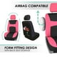 thumbnail image 2 of Seat Cover Combo Set with Steering Wheel Cover and Seat Belt Pad (Airbag Compatible and Split Bench Pink), 2 of 13