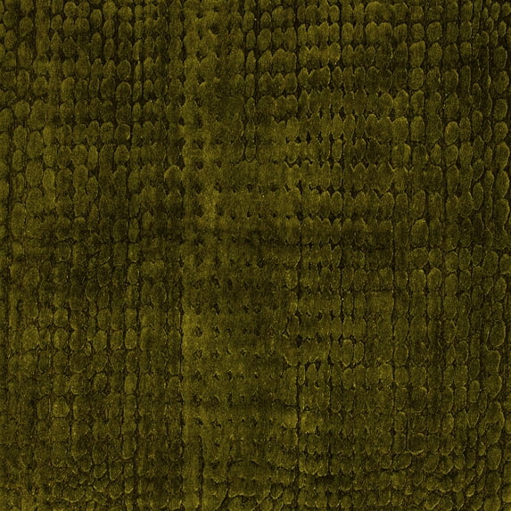 Ahgly Company Machine Washable Indoor Square Oriental Yellow Modern Area Rugs, 4' Square