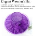 thumbnail image 3 of Kiibsot Women Girls Tea Party Hat Church Funeral Cocktail Easter British Organza Veil Dress Hat Cap, 3 of 6