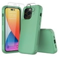 thumbnail image 1 of NIFFPD iPhone 14 Pro Case with Screen Protector + Camera Lens Protector, Heavy Duty Hard Shockproof Phone Case for iPhone 14 Pro 6.1" Green, 1 of 8