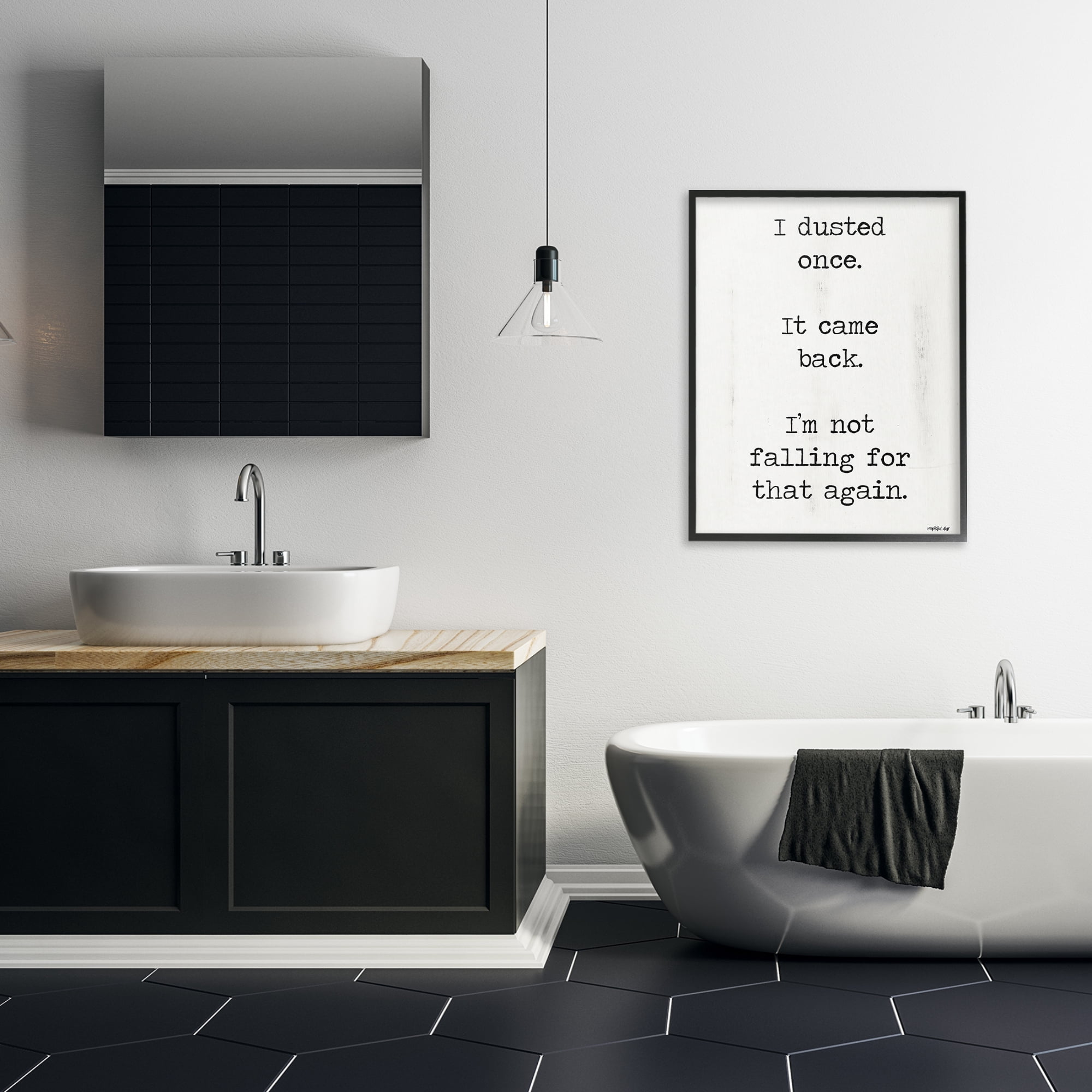 Stupell Industries Dusted Once It Came Back Black Framed Giclee Art, design by Imperfect Dust