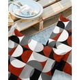 thumbnail image 2 of Pack of 2 Outdoor Pillow Covers, Vintage Mid-Century Modern Abstract Geometric Red Gray Waterproof Square Throw Pillowcase Cushion Decorative Pillow Covers for Couch Patio Tent, 20x20 in, 2 of 6