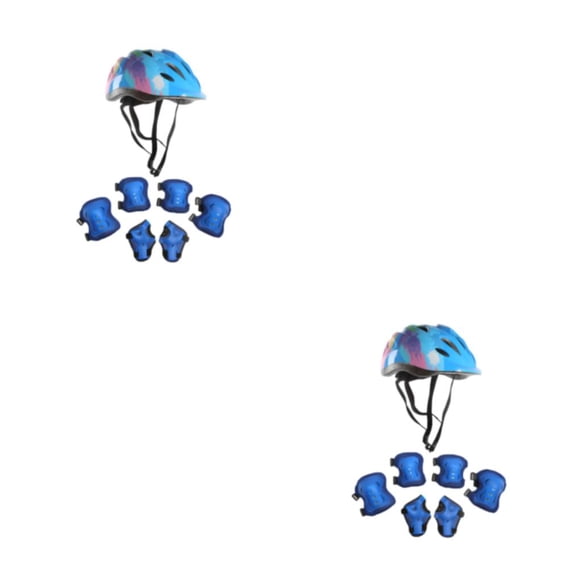 Casco de rodillo ajustable Matsuzay para niños y niñas 2piezas Azul oscuro