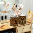 thumbnail image 3 of Yayeee 2 Pack Qtip Holder Bathroom Cotton Swab Canister with Lid Clear Dispenser Set, Retro Abstract Eagle, 3 of 6