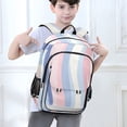 thumbnail image 6 of FORMRS School Backpack 17" Student Travel Bag with Laptop Compartment, Abstract Pink, 6 of 7