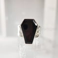 thumbnail image 2 of Coffin Shape Black Onyx Ring, Natural Black Onyx Ring, December Birthstone, Hammer Womens Ring, Coffin Ring, 925 Sterling Silver, Christmas, Handmade, Statement Jewelry, Coffin Shape Gemstone Ring, 2 of 7