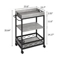 thumbnail image 2 of M optimized Bar Carts for Home, Bar Cart, Serving Cart with Wheels, 3 Tier Bar Cart with Wine Rack, Wheel Locks, 2 of 7