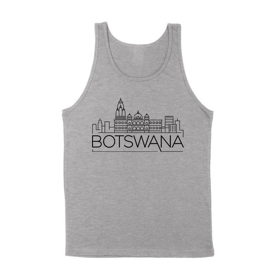 Skyline Botswana South Africa Tank Top Unisex Medium Grey