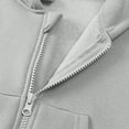 thumbnail image 5 of CAICJ98 Boys Girls Zip Up Hoodie Youth Solid Classic Hoodies Soft Hooded Full Zip Sweatshirts for Children Light Gray,18-24 Months, 5 of 7
