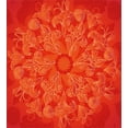 thumbnail image 3 of Mandala Duvet Cover Set, Vibrant Colored Doodle Style Nature Romantic Abstract Bouquet Art, Decorative 3 Piece Bedding Set with 2 Pillow Shams, Calking Size, Scarlet Orange, by Ambesonne, 3 of 3