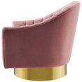 thumbnail image 4 of Accent Chair, Set of 2, Velvet, Metal Steel, Pink, Modern Contemporary Urban Design, Living Lounge Room Hotel Lobby Hospitality, 4 of 6