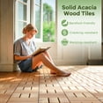 thumbnail image 6 of Costway 30 PCS Interlocking Flooring Tiles Floor Decking for Patio Acacia Wood Outdoor, 6 of 10