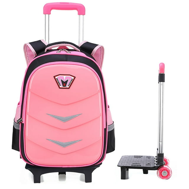 Sac à Dos Roulant à 2 Roues, Anti-Éclaboussures, Sac à Dos à Roulettes, Sac à Dos d'École pour Enfants