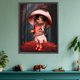 thumbnail image 4 of Pintura de diamante 5D DIY taladro redondo completo chica de ojos grandes decoración del hogar 30x40cm, 4 of 9