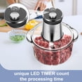 thumbnail image 3 of Procesador de alimentos BUMET 850 W, 3,8 L, bowl de vidrio, temporizador LED, 3 of 6