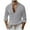Gray, variant on Mens Cotton Linen Henley Shirts Casual Long Sleeve Solid Color Button Down Pullover Lightweight Slim Shirts with Pocket