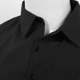 thumbnail image 7 of YONGHS Men Boy Detachable Solid Color Cotton Fake Collar Half Shirt Blouse Dickey Lapel False Collar Black XL, 7 of 7