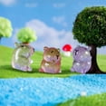thumbnail image 3 of NIBERDA Mini Capybara Animals Glitter Resin Plastic Figurines, Set of 48, 3 of 6
