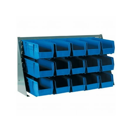 36 Stack - Box Packaging Steel Bench Rack for Stack and Hang Bins, Grey, 36
