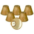 thumbnail image 2 of Royal Designs, Inc. Round Faux 2 Tone Leather Chandelier Basic Shade CS-972-6-6, Light Brown, 3 x 6 x 5, Pack of 6, 2 of 3