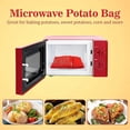 thumbnail image 5 of Bolsa de patatas para microondas, bolsa reutilizable para cocinar patatas en microondas exprés, cocina de patatas al horno, patatas perfectas, bolsa roja para hornear de 4 minutos, 5 of 5