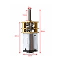 thumbnail image 4 of Motor de reducción, 39rpm-1500RPM, Motor eléctrico de metal para juguetes DIY RC, 8 tamaños 50 rpm Zulema Reducción de velocidad de la caja de engranajes, 4 of 5