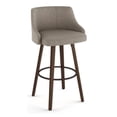 thumbnail image 2 of Home Square 2-Piece 30.88" Polyester Swivel Bar Stool Set in Beige/Brown, 2 of 4
