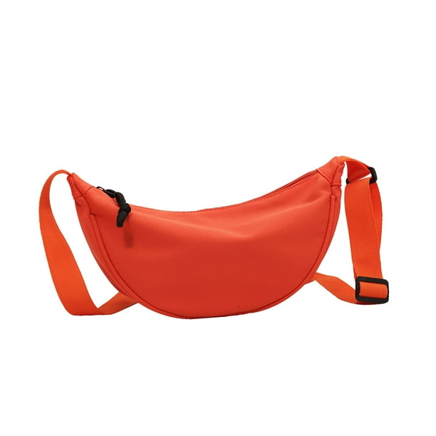 Bolso de hombro de lona para mujer jinwen bolso de pecho informal Naranja Tote de hombro