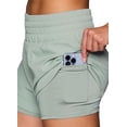 thumbnail image 2 of RBX Active Women's Double Hem Woven Running Short With Inner Bike Shorts, 2 of 5