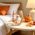 thumbnail image 5 of Halloween Wine Glasses, Pumpkin Ghosts Stemless Wine Glasses, Transparent Glass Cup, Cute and Spooky Halloween Glass Cup for Fall Home Decor, 5 of 8