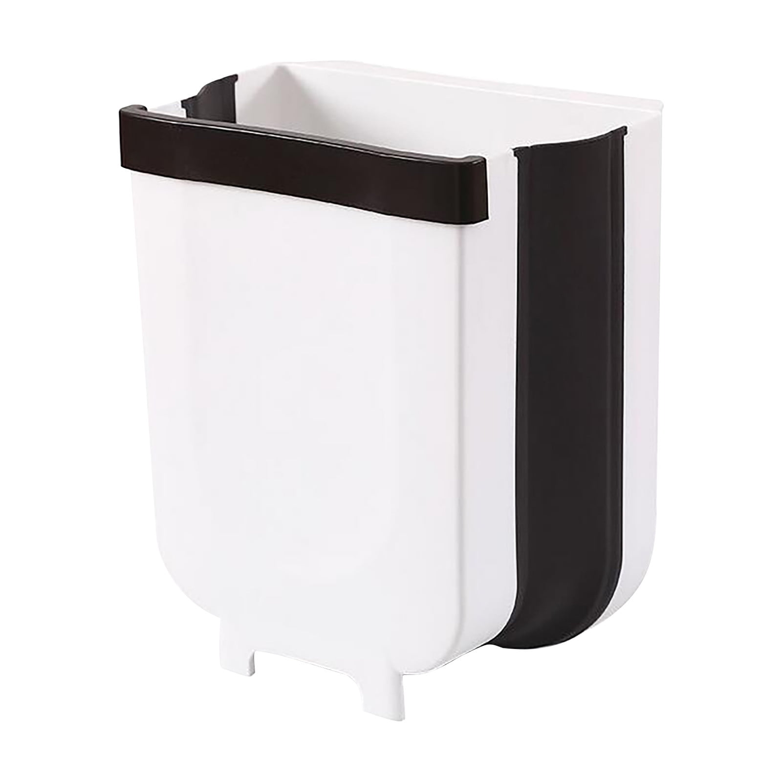 Home Wall Mounted Folding Waste Bin Kitchen Cabinet Door Hanging Trash Can 