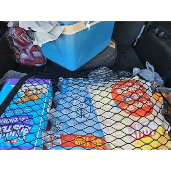 EACCESSORIES EA Rear Trunk Organizer Cargo Net for Chevrolet Traverse 2018-2022 – Floor Style Cargo Net for SUV – Premium Mesh Elastic Car Trunk Organizer – Compatible Chevrolet Traverse 2018-2022