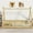 Natural#3, variant on Bed Frames Twin Tent-shaped Floor Bed,Teepee Bed with Guardrails,Slats and Door,Natural,Adjustable Bed Base
