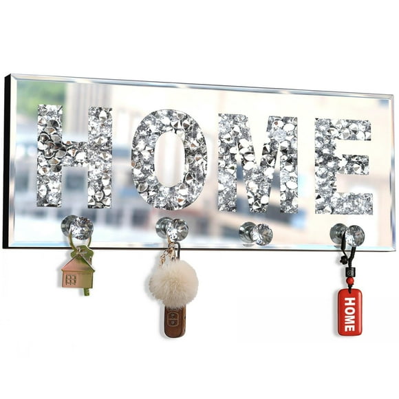 Placa decorativa para pared, llavero, con ganchos de cristal, ST3000