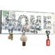 thumbnail image 1 of Placa decorativa para pared, llavero, con ganchos de cristal, ST3000, 1 of 7
